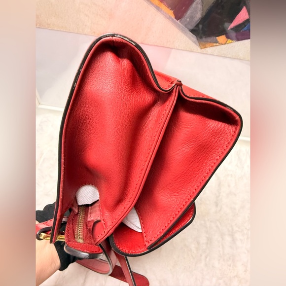 FENDI Demi Jour Red Leather Top Handle Bag - Picture 14 of 16